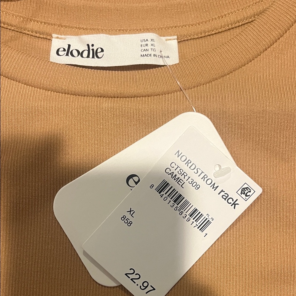 Elodie Camel Long Sleeve Bodysuit - Picture 2 of 2